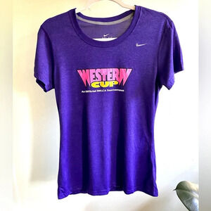 EUC Nike Dri-Fit western cup short sleeve printed purple tee. Size S